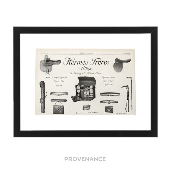 🔴 Hermes Antique Vintage Newsprint Ad - Hermès Frères - Picture 1 of 7